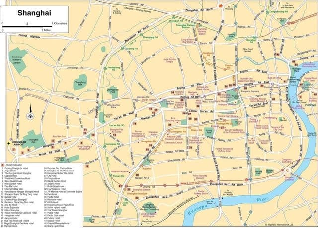 Shanghai city center map